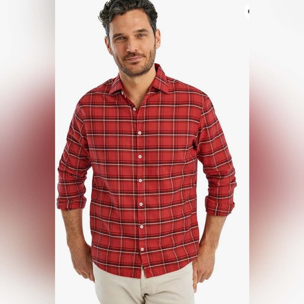 JOHNNIE-O, Luton Featherweight Button Up Shirt, Size Large,  NWOT